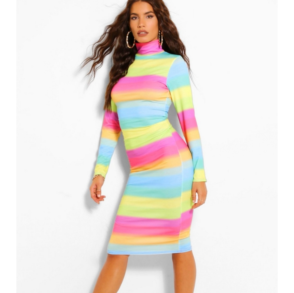 Rainbow Bodycon Dress